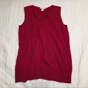 Red sweater tank top